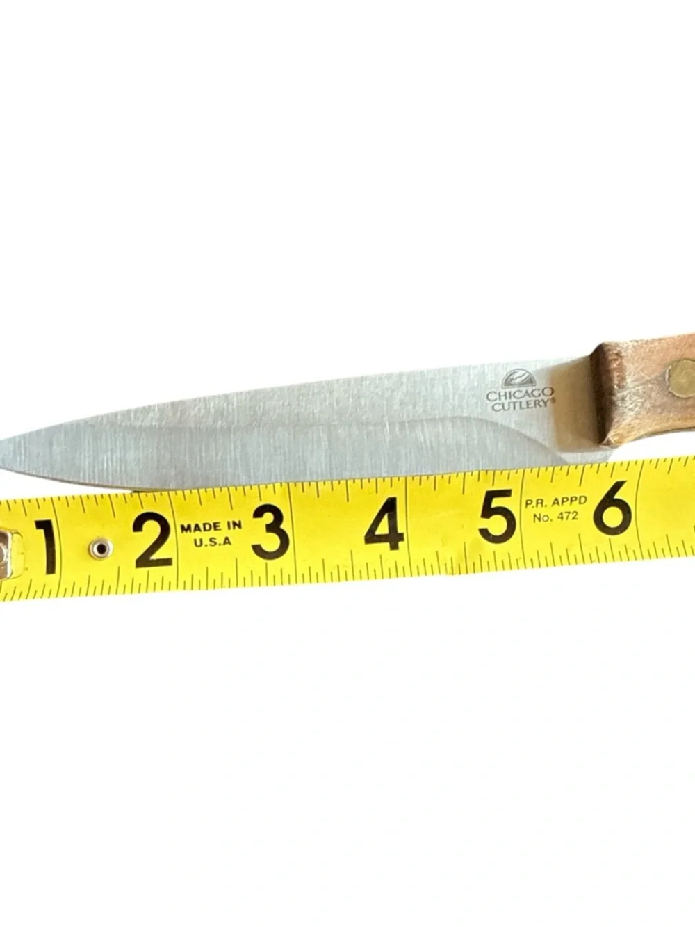 Chicago Cutlery Kitchen Knife 6” Blade Wood Handle‎ Stainless Steel Chef Utility